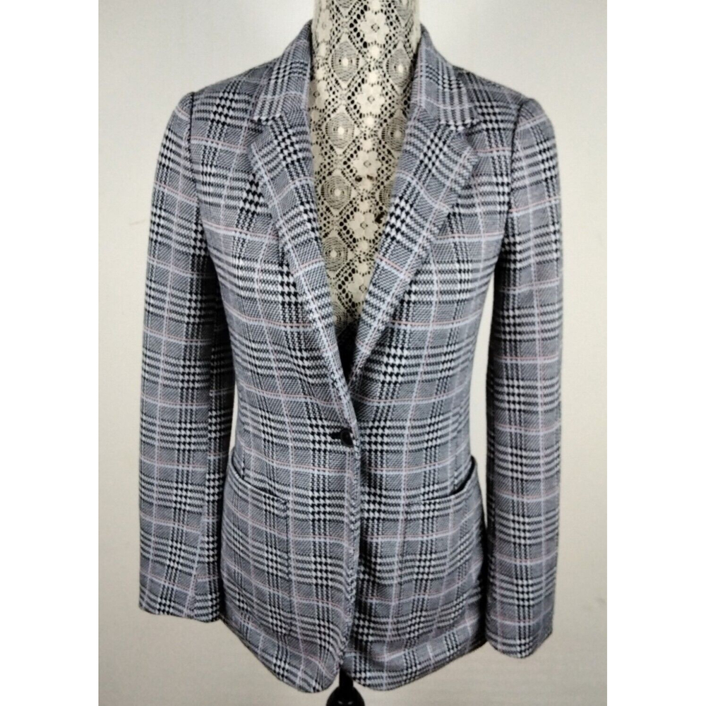 Gap Women Dark Academia Checkered Blazer Size 2